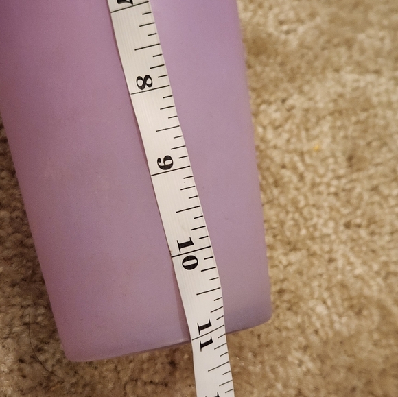 Vintage Tall Purple Frosted Glass Vase Mid Century 11" - Picture 3 of 3